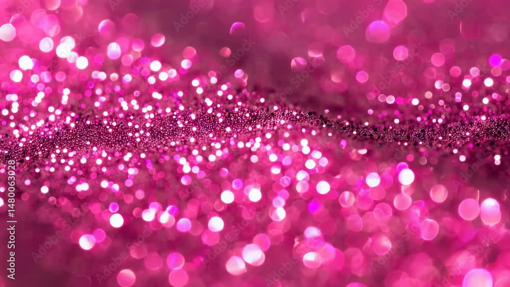 Poster pink glitter bokeh lights creating abstract background