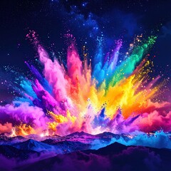Vibrant, high-definition wallpapers featuring dynamic, colorful explosions of paint and light, perfect for adding energy and creativity to any digital space.