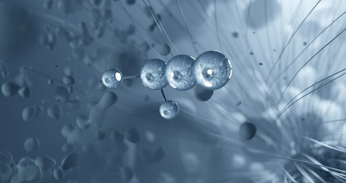 Looped video of Cyanamide, cyanamides, rotating molecular 3D ball-and-stick model
