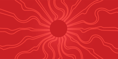 Red comic sunburst effect background with halftone. pop art comic-style vector.
