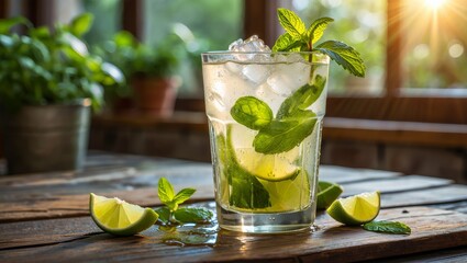 Refreshing Mojito Cocktail beautifully presented