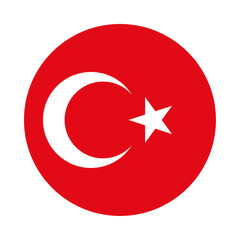 Round Turkey flag icon