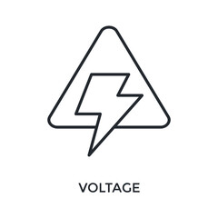 Voltage Icon Outline Style. Vector Illustration For Graphic Design