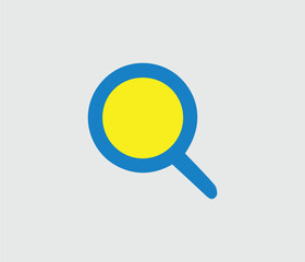 Search icon design layout for professional
 work.
Unique search icon with blue and yellow color  set.
Vector search icon design.