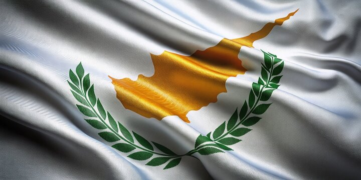 Cyprus Flag Macro Photography: 4K Ultra HD Waving 3D Animation Close-up Detail