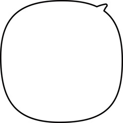 丸みを帯びた、可愛いふっくらしたふきだし