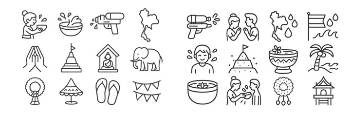 Spring festival celebrations with traditional activities and symbols showcasing local culture and community in Thailand