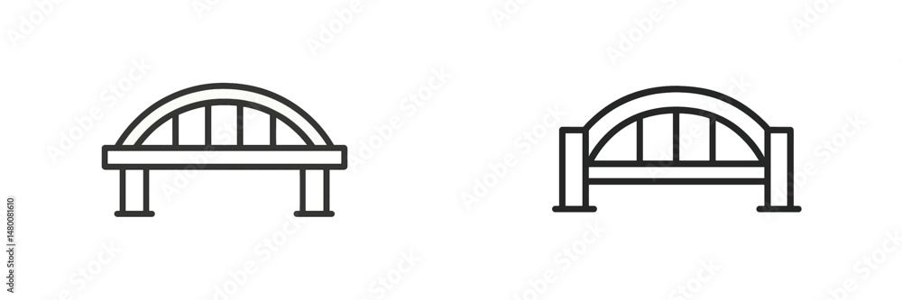 Poster bridges designed in minimalist style showcasing geometric shapes and structure