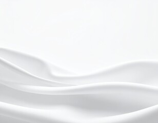 Obraz premium A luxurious white silk background featuring elegant, smooth waves that create a soft, flowing texture, evoking a sense of tranquility and sophistication.