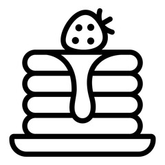 Pancake icon. Vector line icon
