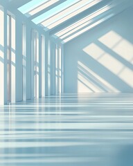 Fototapeta premium Modern, sunlit interior hallway