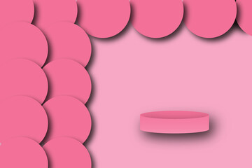 Pink Abstract Circle Background Design