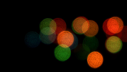 Abstract defocused blurred bokeh light dots background. Blurred holiday celebration lights.