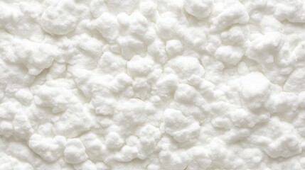 Close up of white powder texture for baking ingredient or snow background overhead shot studio