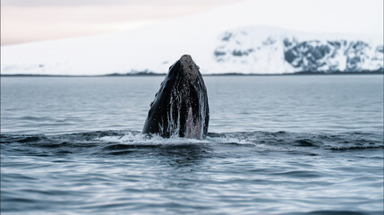 Whale Watching Adventure: Discover the Ethereal Beauty of Marine Life and Ocean Wildlife in Arctic Waters with Giant Mammals and Splashes of Biodiversity 
