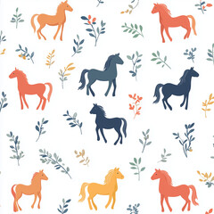 seamless pattern with horses