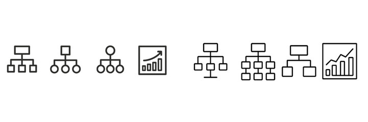 Visual representation of organizational structure and growth metrics in a digital format for business analysis and planning purposes