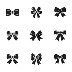Set of Minimalist decorative Ribbon bows
