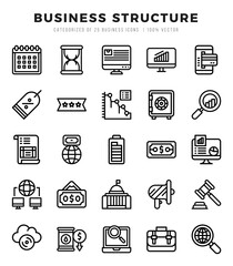 Business Structure web icons in Lineal style.