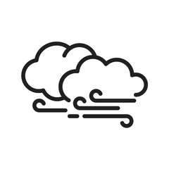 Cloud wind icon