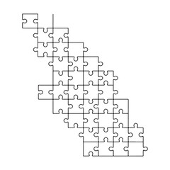 Abstract Puzzle Design Showing Teamwork and Connection