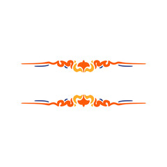 Colorful Ornamental Border Frame. Decorative Element Vector Illustration