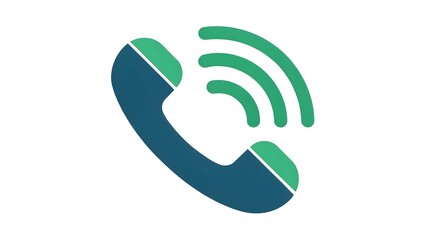 Modern Phone Icon with Glowing Customer Interaction Elements