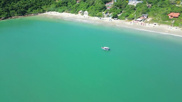 Bela vista da Praia da Pinheira que fica em Santa Catarina no Sul do Brasil