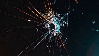 Obraz premium Broken Glass Abstract Pattern On Dark Background