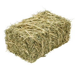 Bundle Of Dried Alfalfa Hay Tightly Packed Fibers Vi isolated on a transparent background. High quality PNG, commercial use.
