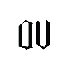 OV monogram logo design letter text name symbol monochrome logotype alphabet character simple logo