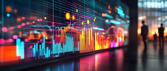 A colorful chart with many lines and numbers
