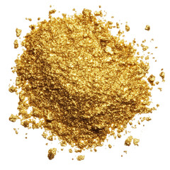 Mound Of Gold Dust Texture isolated on a transparent background. High quality PNG, commercial use.