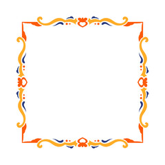 Colorful Decorative Border Frame. Vector Illustration