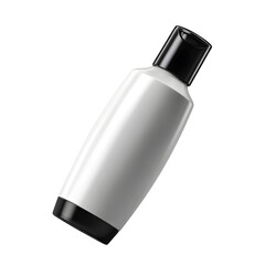 shampoo bottle, angled front view, on transparent background, realistic product mockup, high-resolution, no shadows, studio lighting, isolated, photorealistic