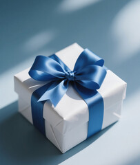 Obraz premium blue gift box