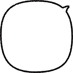 丸みを帯びた、可愛いふっくらしたふきだし