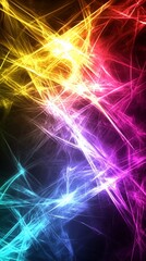 Vibrant, abstract, colorful energy lines