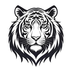 Obraz premium tiger head logo black and white