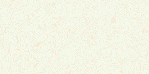 Topographic background and texture, monochrome. Black and white abstract Seamless Pattern with Contour Lines map.