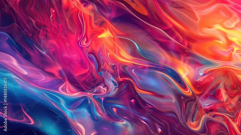 Poster wonderful picture of colorful light sparkling particles scattered across space background, create ab