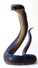 Fototapeta premium A vividly detailed image of a venomous snake.
