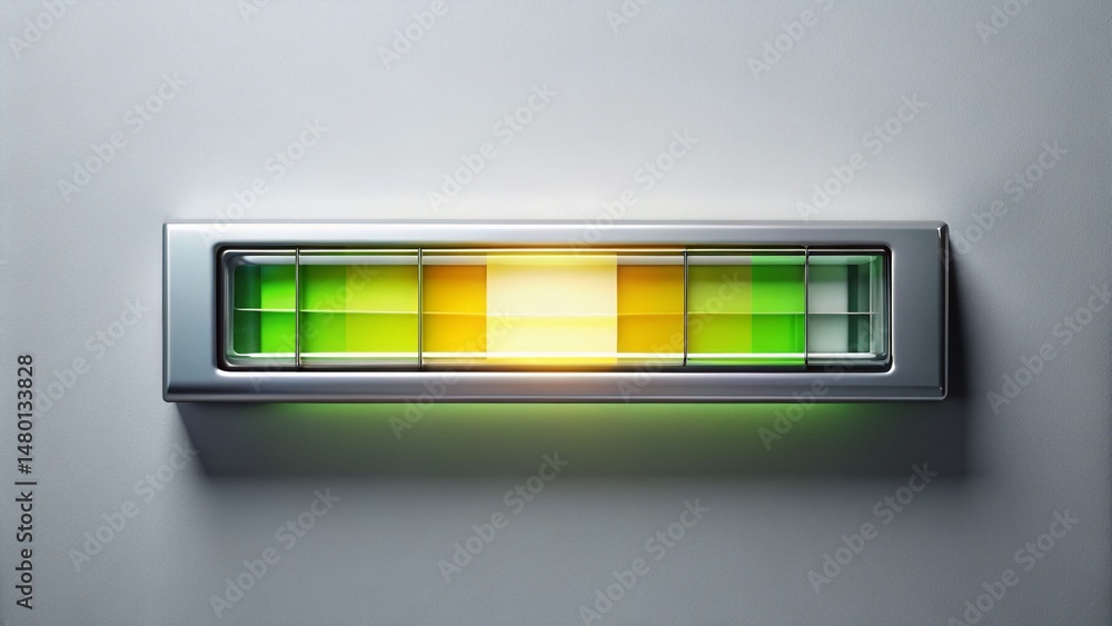 Poster minimalist kcl fill level indicator: rectangle design with thin lines - stock photo