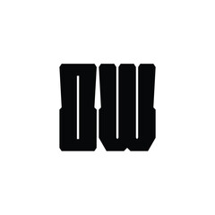 OW monogram logo design letter text name symbol monochrome logotype alphabet character simple logo