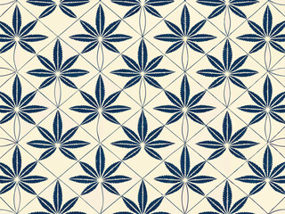 Fototapeta premium Asanoha Hemp Leaf Pattern – Seamless Japanese Vector Design