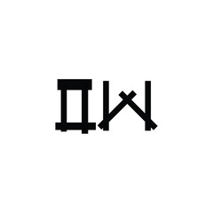 OW monogram logo design letter text name symbol monochrome logotype alphabet character simple logo