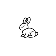 Minimalist bunny icon