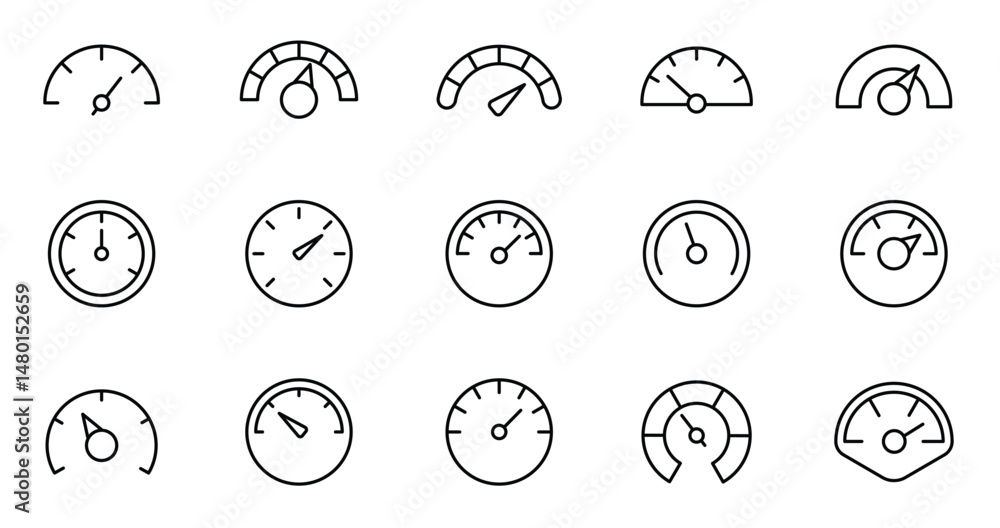 Poster gauge icons showing data measurements