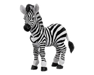 Obraz premium Zebra plush toy, standing pose