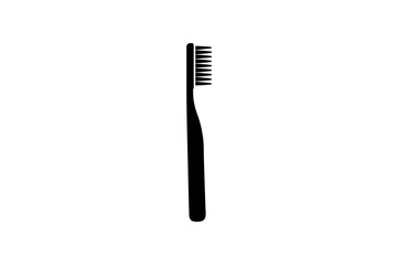 Black toothbrush dental hygiene oral care tool icon